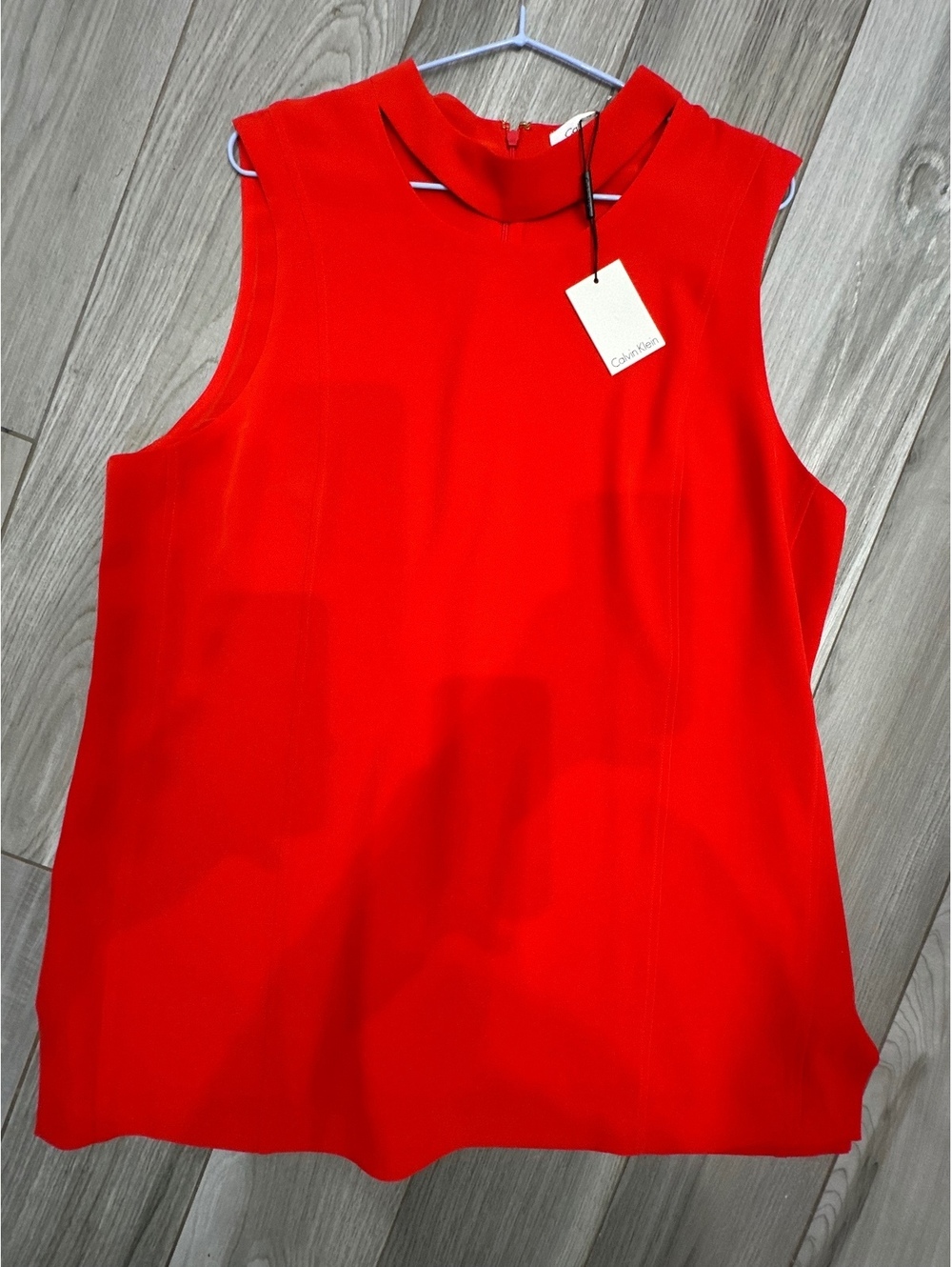 Calvin Klein Sleeveless Red Top XL with Tag